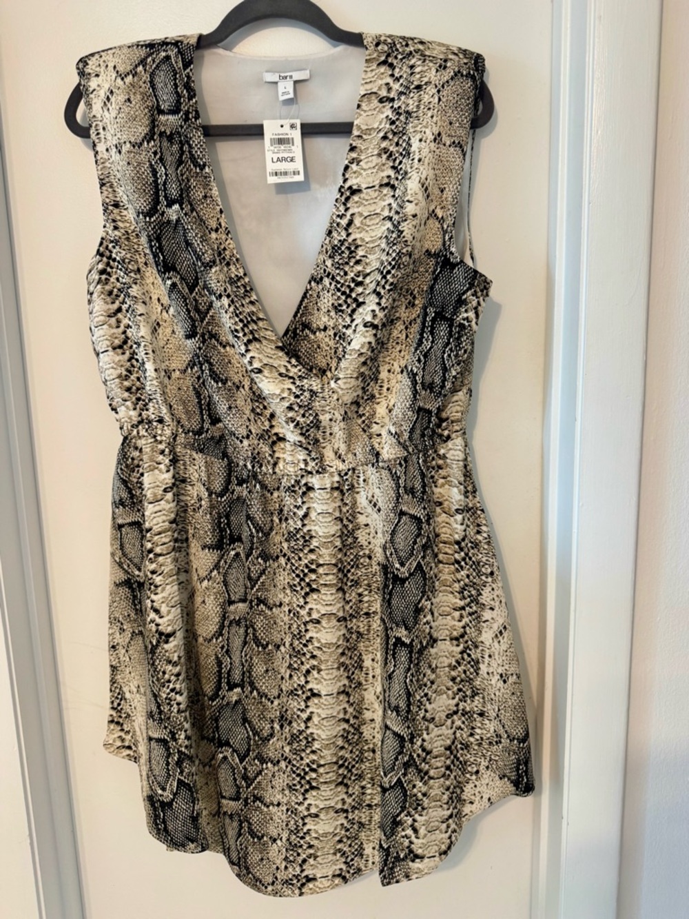 Snake Print Bar III minidress - Neutral Tones Size Large
